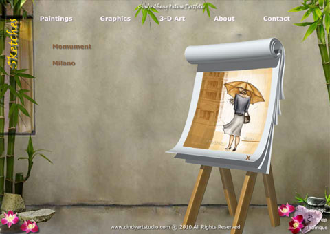 Cindy Art Studio Full Flash Site Design  3