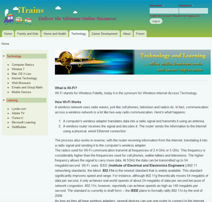 Drupal iTrains Design  3