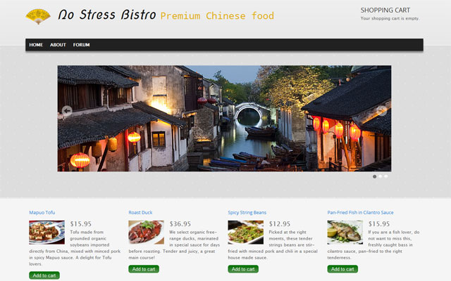 e-commerce site no stress bistro design1