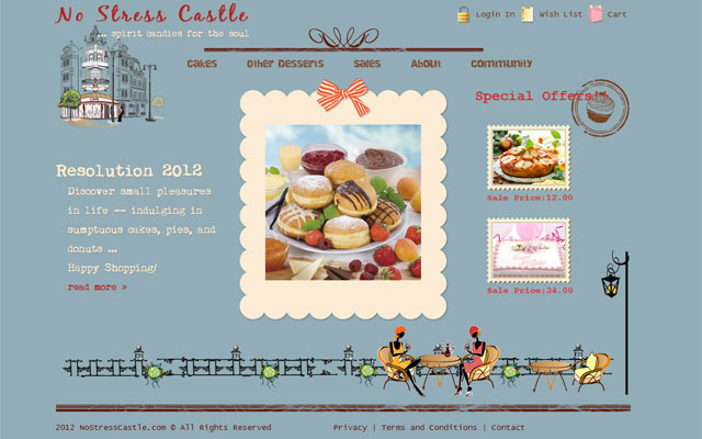 e-commerce site no stress castle design1