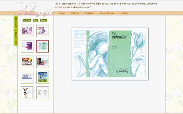 RZ Graphic Portfolio Site 3