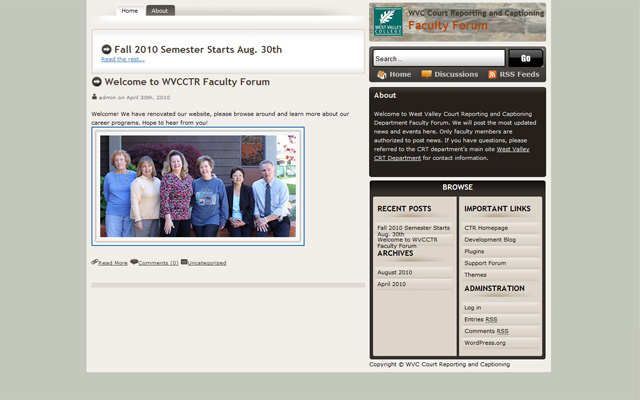 West Valley College Court Reporting and Related Technology Department Site Design  5