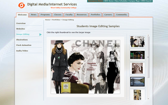 west valley digital media department site design 2